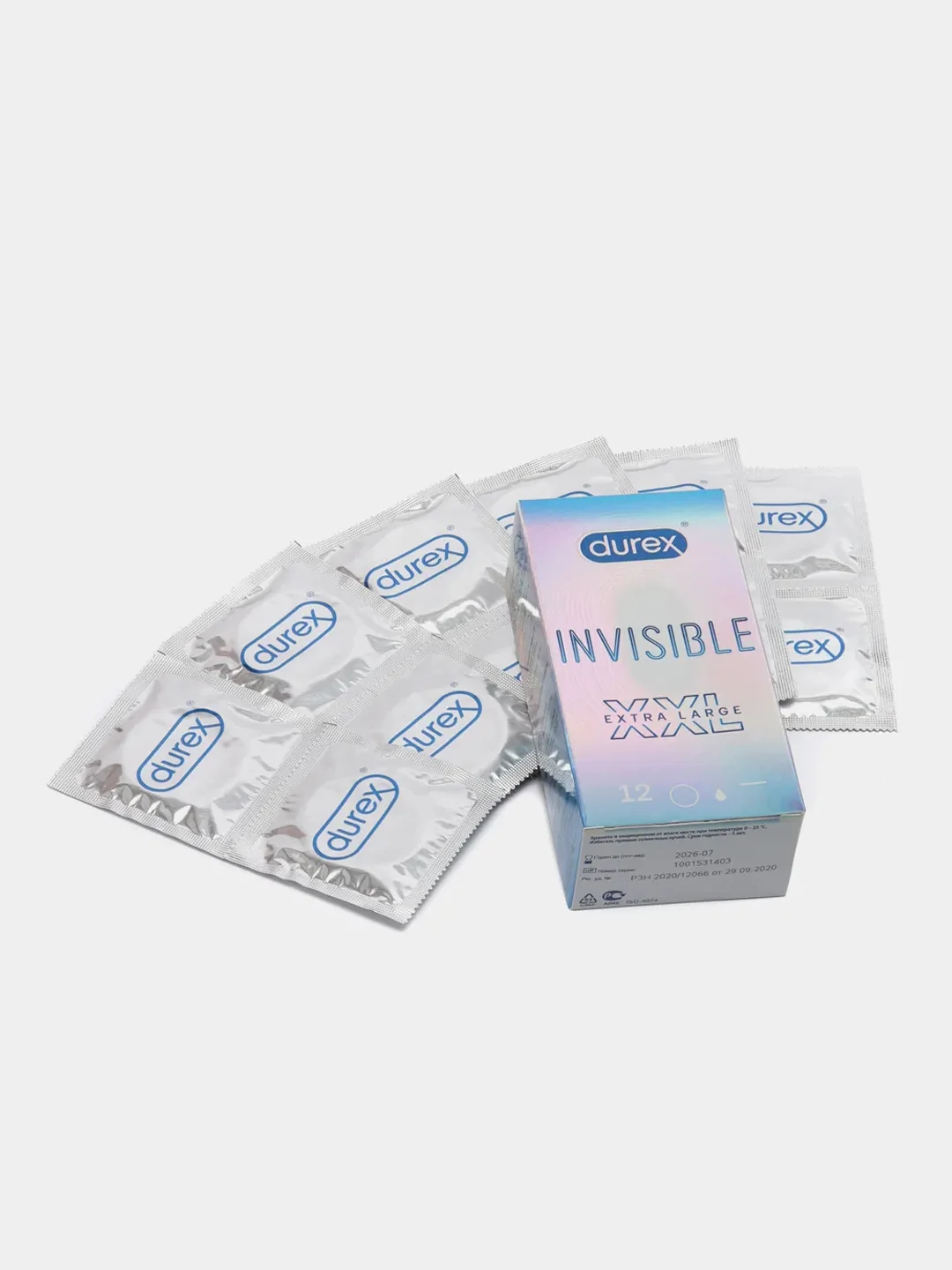 Презервативы Durex №12 Invisible XXL ультратонкие, 12 штук