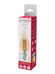 Лампочка светодиодная филамент. THOMSON TH-B2120 11 Вт, E14, свеча на ветру, 2400K теп. св
