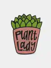 Металлический значок "Lady Plant"