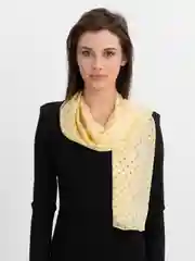 Лимонный платок легкий летний в горошек