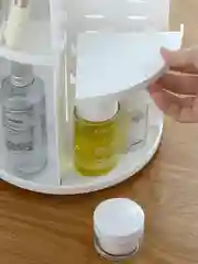 Белый органайзер для косметики, украшений и мелочей, вращающийся