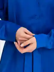 Синий костюм женский летний в пижамном стиле