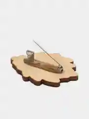 Значок деревянный по мультфильму "Рик и Морти"