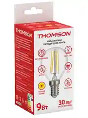 Лампочка светодиодная филаментная THOMSON TH-B2085 9 Вт, E14, шар, 2700K теплый свет