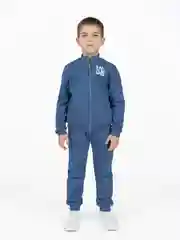 Синий меланж спортивный костюм для мальчика Утенок, на флисе