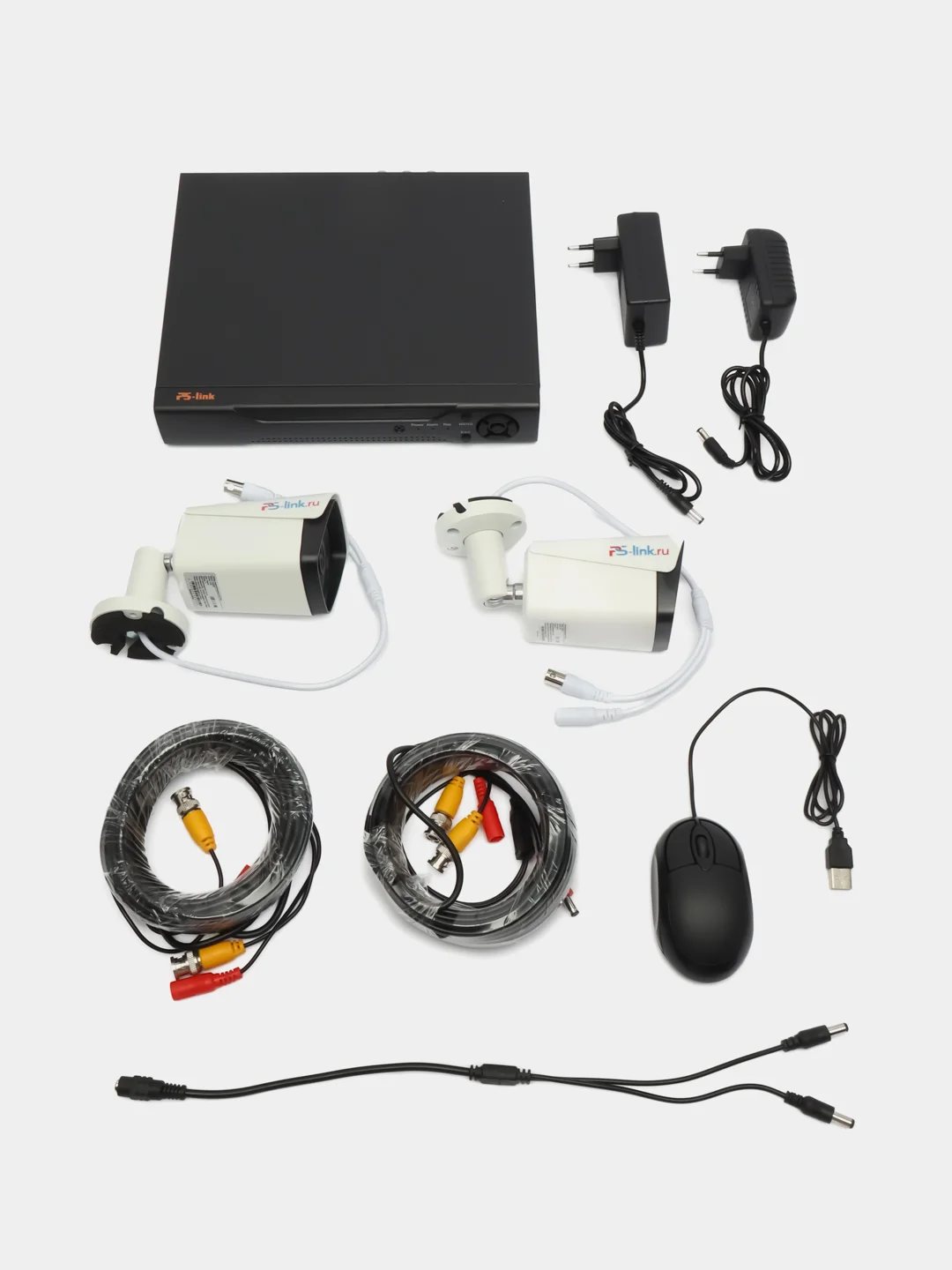 Комплект видеонаблюдения аналоговый 5Мп Ps-Link KIT-C502HD, 2 камеры для улицы