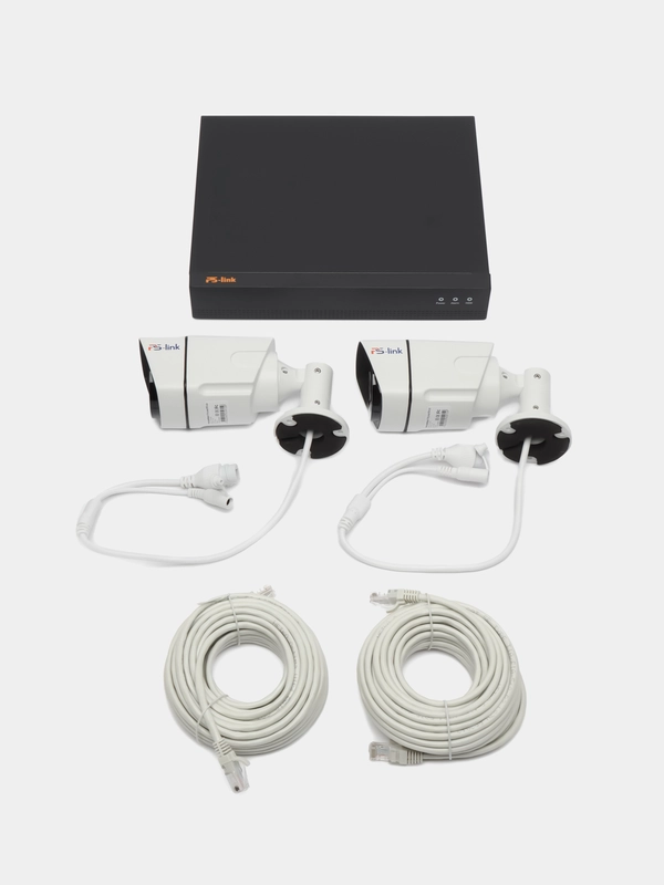 Комплект IP видеонаблюдения Ps-Link KIT-C502IP-POE 2 камеры для улицы 5Мп с POE