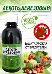 Средство для защиты растений от грызунов, деготь березовый