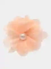 Коралловый меланж заколка
