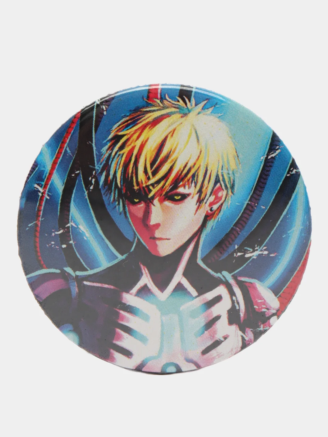Желтый значки по мотивам аниме Ванпанчмен (One Punch Man)