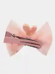 Коралловый меланж заколка