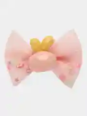 Коралловый меланж заколка