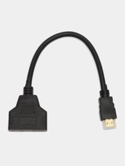 Разветвитель HDMI сплиттер на 2 выхода переходник, раздвоитель
