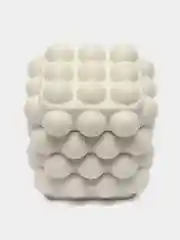 Белый шкатулка из гипса "Bubble" с крышкой