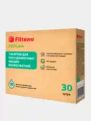 Таблетки для посудомоечных машин бесфосфатные Filtero Ecoline, 30 штук