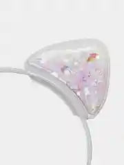 Белый ободок с ушками для девочек