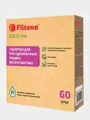 Таблетки для посудомоечных машин бесфосфатные Filtero Ecoline, 60 штук