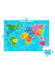 Игровой набор/Пазл напольный XXL "Карта мира" 660х980 мм. Проф-Пресс