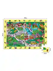 Игровой набор/Пазл напольный XXL "Зоопарк" 660х980 мм. Проф-Пресс