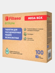 Таблетки для посудомоечных машин бесфосфатные Filtero Ecoline, 100 + 7 штук