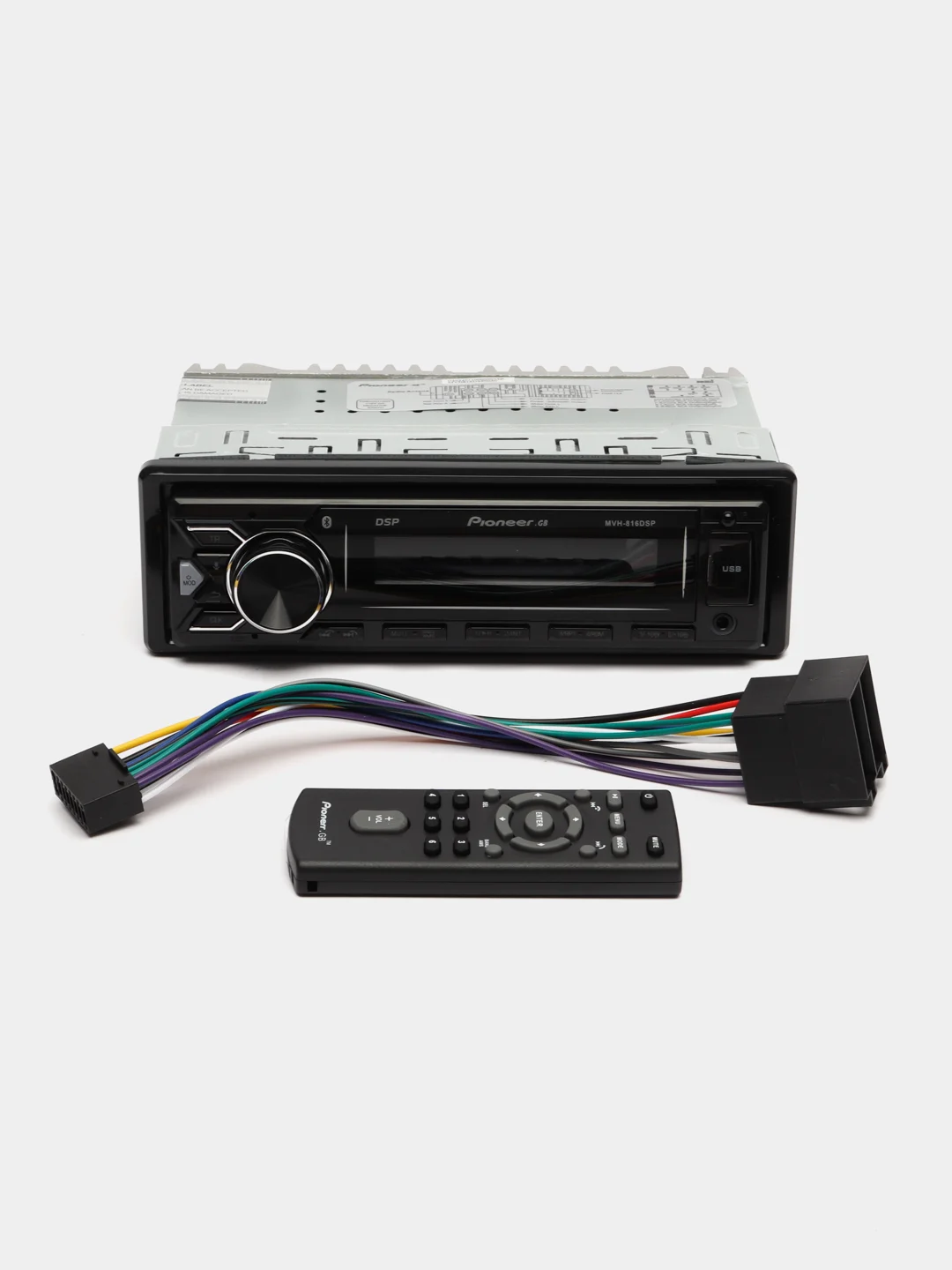 Автомагнитола Pioneer GB MVH-816DSP, Bluetooth, 1 din, процессорная