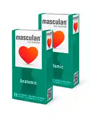 Презервативы Masculan Anatomic №10, 2 уп (20 презервативов, анатомической формы)