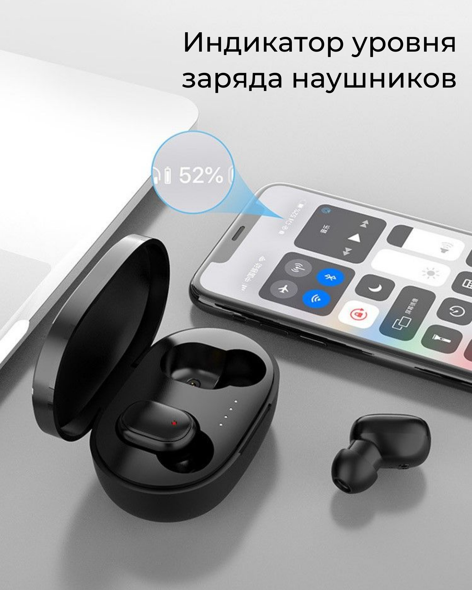 Беспроводные наушники MiPods A6S PRO с микрофоном Bluetooth купить по цене  499 ₽ в интернет-магазине Магнит Маркет