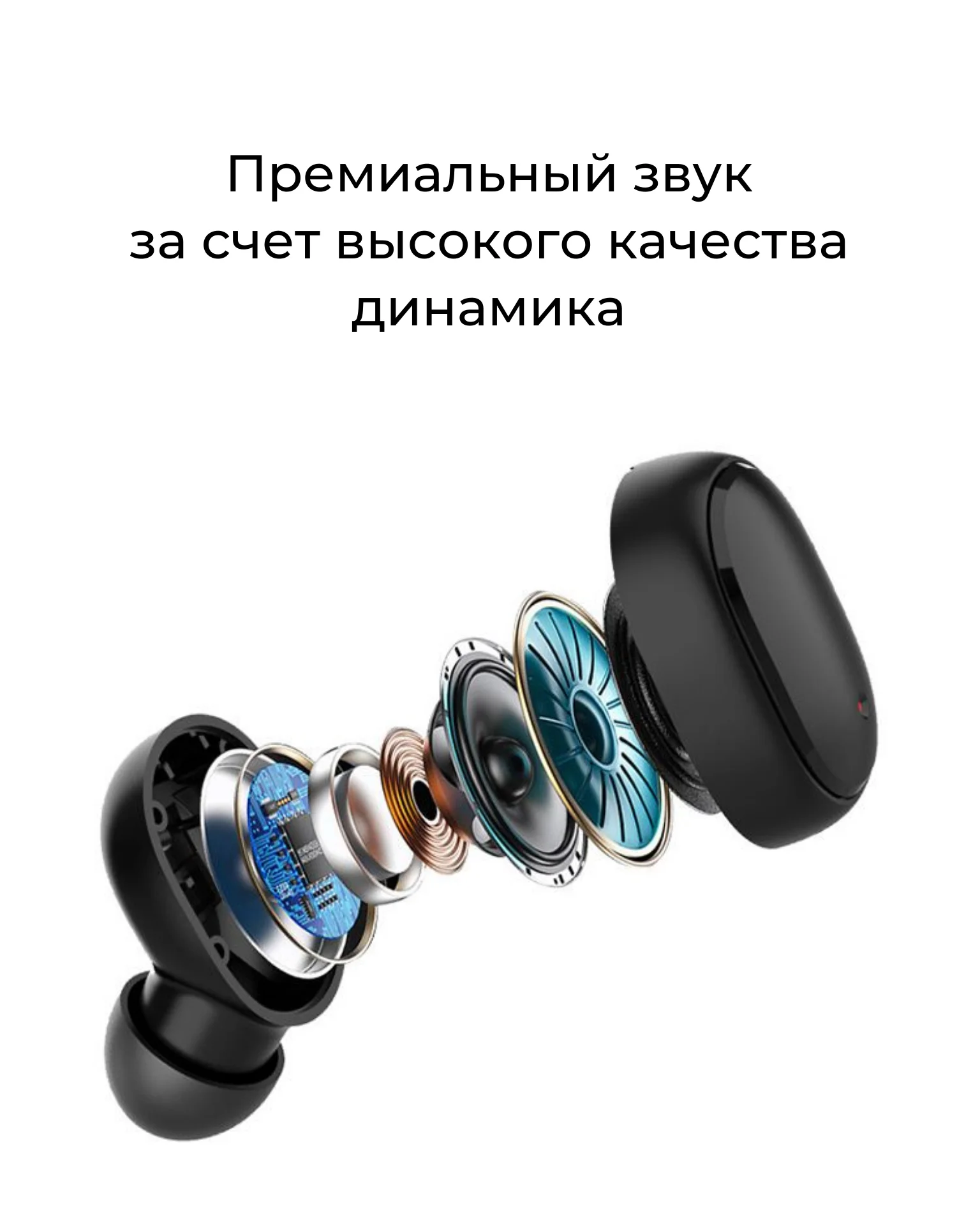 Беспроводные наушники MiPods A6S PRO с микрофоном Bluetooth