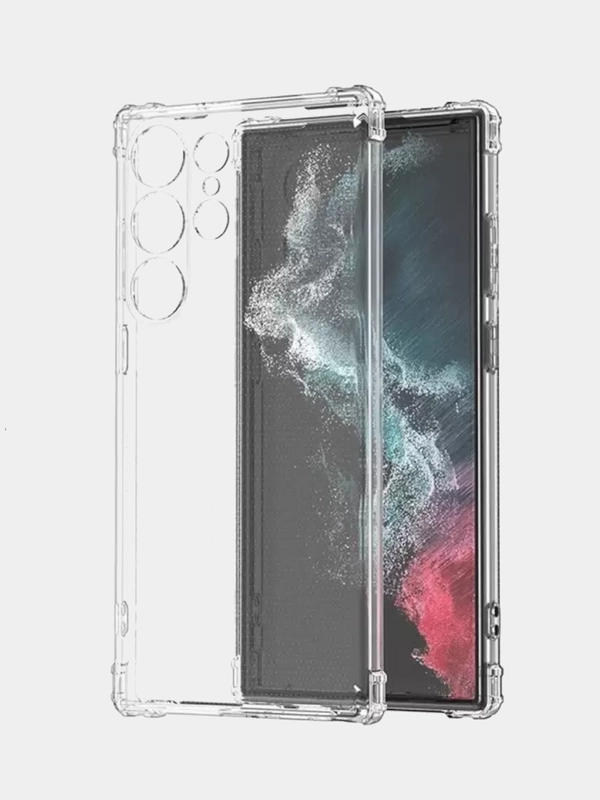 Чехол для Samsung Galaxy S24 Ultra / Самсунг Галакси С24 Ультра, прозрачный, силиконовый