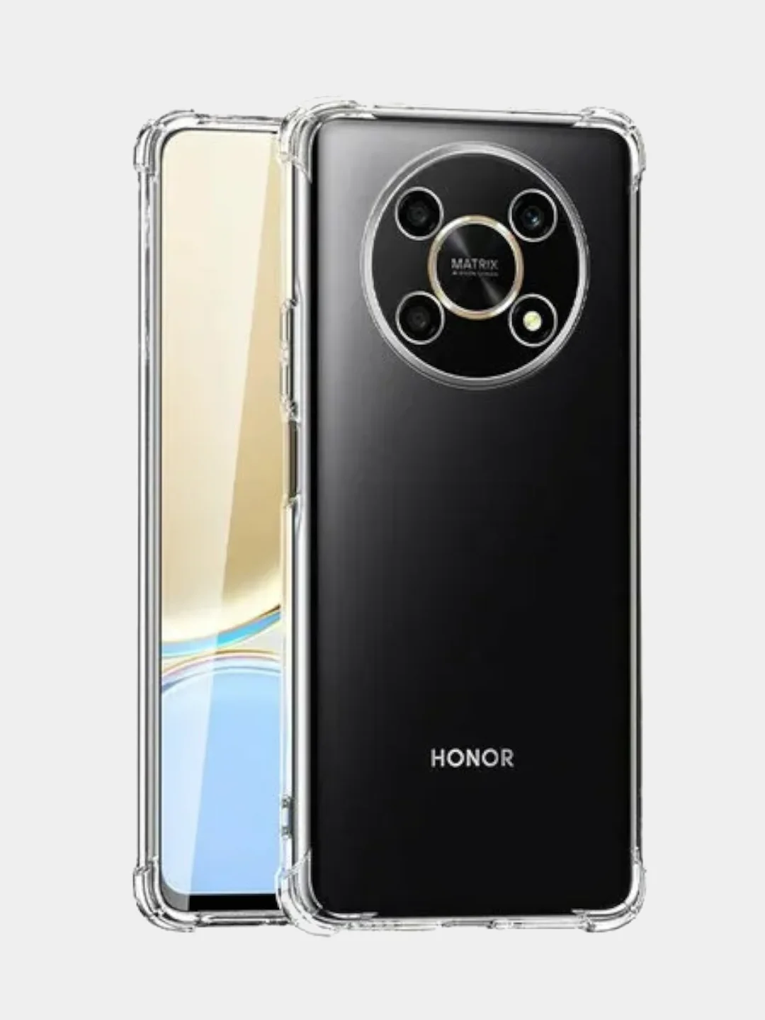 Прозрачный чехол для Honor X9b / Хонор Х9б, прозрачный, силиконовый, противоударный