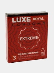 Презервативы текстурированные с точечной и рифленой поверхностью LUXE ROYAL EXTREME, 3 шт
