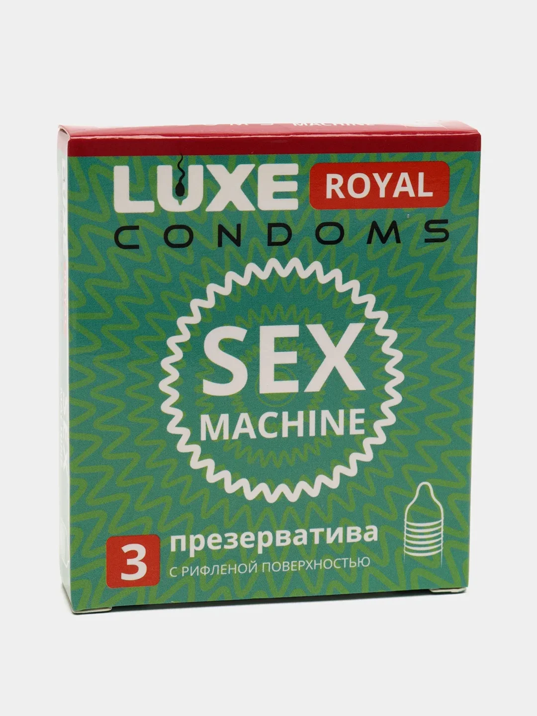 Презервативы текстурированные с рифленой поверхностью LUXE ROYAL SEX MACHINE, 3 шт