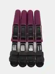 Фиолетовый зажимы парикмахерские 4шт "KLEVER", 11.5 см