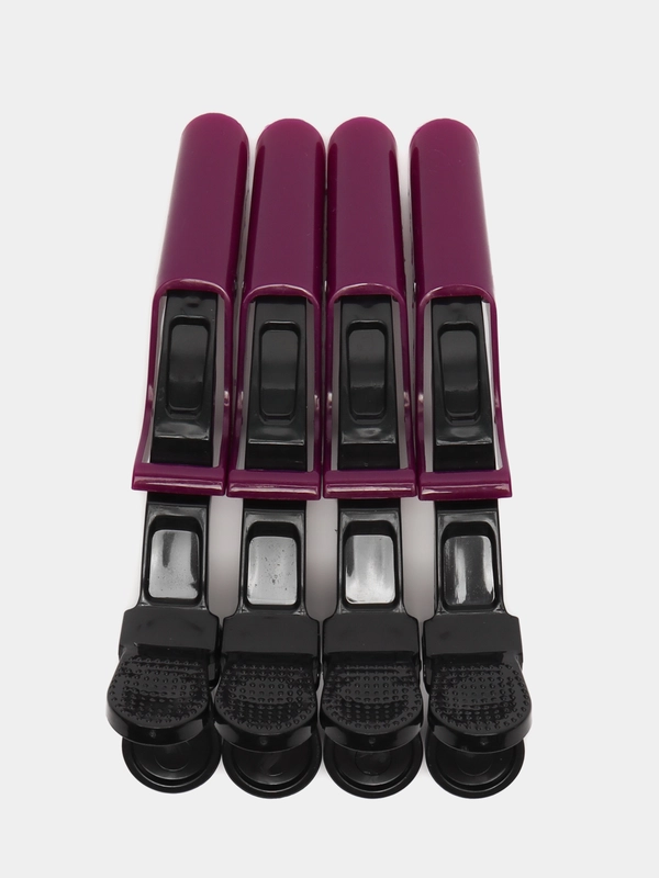 Зажимы парикмахерские 4шт "KLEVER", 11.5 см