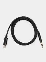 Аудиокабель  iPhone /Айфон  Lightning на 3,5 мм Aux черный, для наушников, колонок