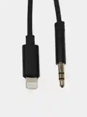 Аудиокабель  iPhone /Айфон  Lightning на 3,5 мм Aux черный, для наушников, колонок