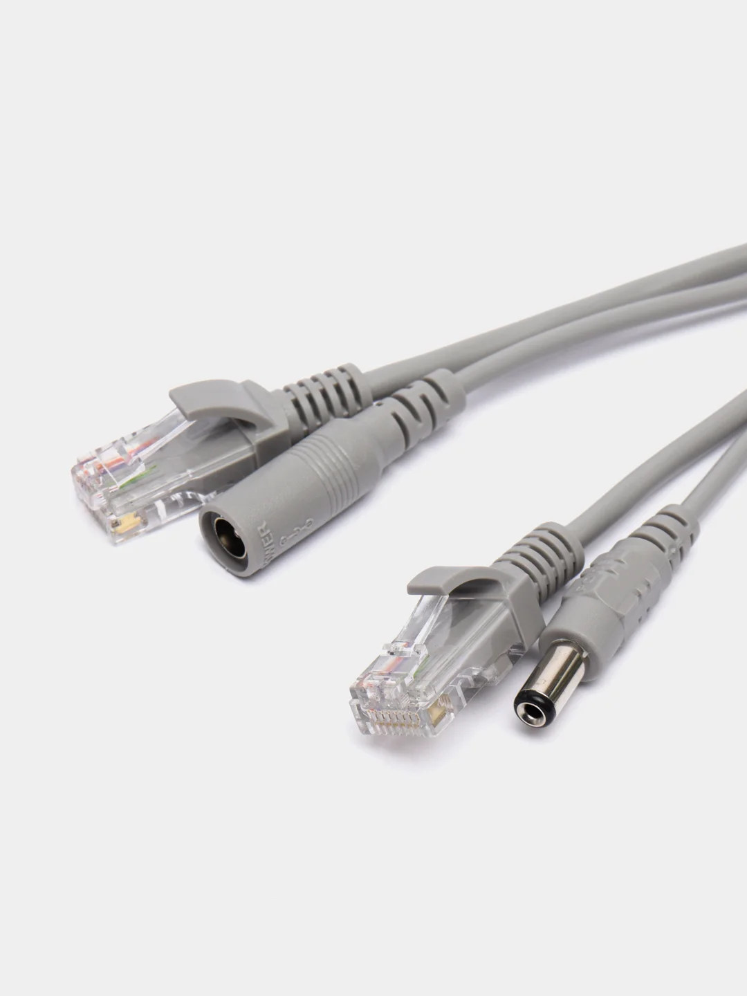Кабель 2 в 1 шнур удлинитель питания для ip камеры видеонаблюдения и провод видеокамеры