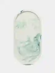 Мятный поднос овальный из гипса, подсвечники, органайзер