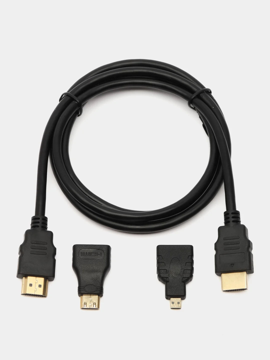 HDMI-кабель высокорскоростной 3 в 1 с переходниками / Mini HDMI / Micro HDMI / адаптер