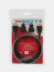 HDMI-кабель высокорскоростной 3 в 1 с переходниками / Mini HDMI / Micro HDMI / адаптер