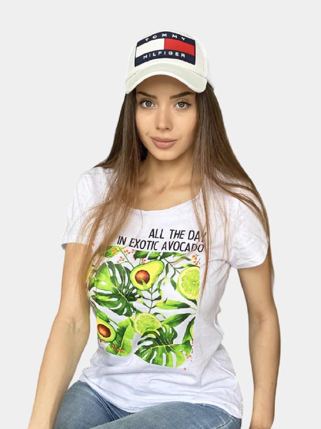 Белый футболка женская, 100% хлопок, большие размеры