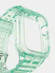 Зеленый прозрачный ремешок для Apple Watch 38 / 40 / 41 / 42 / 44 mm чехол-бампер