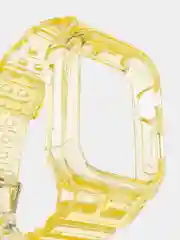 Желтый прозрачный ремешок для Apple Watch 38 / 40 / 41 / 42 / 44 mm чехол-бампер
