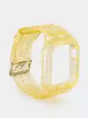 Желтый прозрачный ремешок для Apple Watch 38 / 40 / 41 / 42 / 44 mm чехол-бампер
