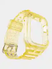 Желтый прозрачный ремешок для Apple Watch 38 / 40 / 41 / 42 / 44 mm чехол-бампер