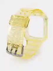 Желтый прозрачный ремешок для Apple Watch 38 / 40 / 41 / 42 / 44 mm чехол-бампер