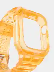 Оранжевый прозрачный ремешок для Apple Watch 38 / 40 / 41 / 42 / 44 mm чехол-бампер