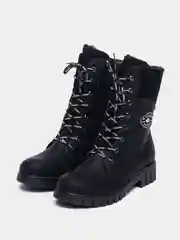 Черный ботинки зимние женские Rieker