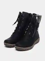 Черный ботинки зимние женские Rieker