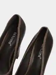 Коричневый туфли женские, на устойчивом каблуке, 33-43